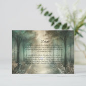 Sage Green Enchanted Forest Radiance Begleitkarte (Stehend Vorderseite)