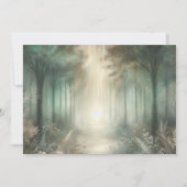 Sage Green Enchanted Forest Radiance Wedding Save The Date (Rückseite)