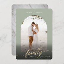 Sage Green Endlich Erlangen von Verheiratet & Fens