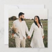 Sage Green Engagement Party Square Einladung (Rückseite)