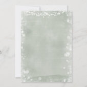 Sage Green Es ist kalt draußen Weihnachtsdusche Einladung (Rückseite)