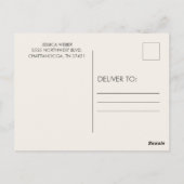 Sage Green Eucalyptus Blätter Cream Verlobung Postkarte (Rückseite)