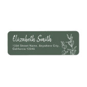 Sage Green Eucalyptus Blätter Rücksendeadresse (Vorne)