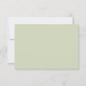 Sage Green Eucalyptus Botanical Floral RSVP | Karte (Rückseite)