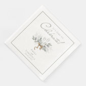 Sage Green Eucalyptus Champagne Dinner Napkins Serviette (Ecke)