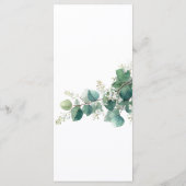 Sage Green Eucalyptus Elegant Boho Wedding Menükarte (Rückseite)