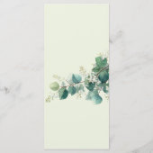 Sage Green Eucalyptus Elegant Boho Wedding Menükarte (Rückseite)