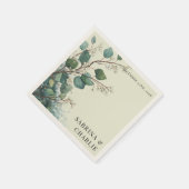 Sage Green Eucalyptus Elegant Foliage Wedding Serviette (Ecke)