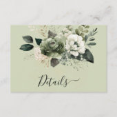 Sage Green Eucalyptus Floral Details | Begleitkarte (Vorderseite)
