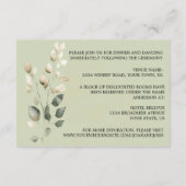Sage Green Eucalyptus Floral Details | Begleitkarte (Rückseite)