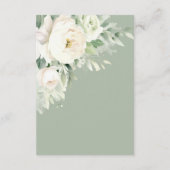 Sage Green Eucalyptus Floral Wedding RSVP Begleitkarte (Rückseite)