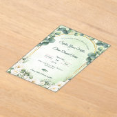 Sage Green Eucalyptus Green Botanical Wedding Acryleinladungen (Ablage )
