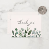 Sage Green Eucalyptus Greenerity Blätter Vielen Da Mitteilungskarte (Vorderseite/Rückseite Beispiel)