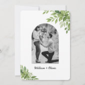 Sage Green Eucalyptus Greenerity FOTO Wedding Einladung (Rückseite)