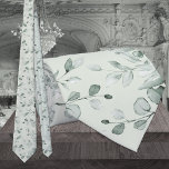 Sage Green Eucalyptus Greenery Wedding Krawatte<br><div class="desc">A sage green wedding neck tie featuring watercolor-painted eucalyptus greenery in a sage green tone on a solid sage green background.</div>