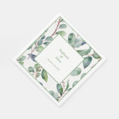 Sage Green Eucalyptus Grüne Weinroute Mendrisiotto Serviette (Ecke)