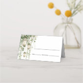 Sage Green Eucalyptus Lantern  Platzkarte (Vorderseite)