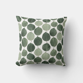 Sage Green Eucalyptus Leaf Pattern Botanical Plant Kissen