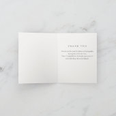 Sage Green Eucalyptus Minimalist Funeral Thank You Karte (Innenseite)