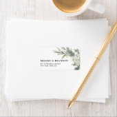 Sage Green Eucalyptus Minimalistisch Botanische Ho Adressaufkleber (Insitu)