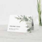 Sage Green Eucalyptus Minimalistisch Botanische Ho Dankeskarte (Vorderseite)