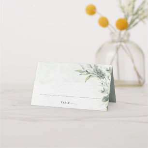 Sage Green Eucalyptus Minimalistisch Botanische Ho Platzkarte