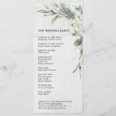 Sage Green Eucalyptus Minimalistisch Botanische Ho Programm (Rückseite)