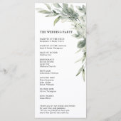 Sage Green Eucalyptus Minimalistisch Botanische Ho Programm (Rückseite)