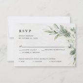 Sage Green Eucalyptus Minimalistisch Botanische Ho RSVP Karte (Vorderseite)