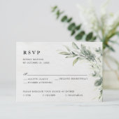 Sage Green Eucalyptus Minimalistisch Botanische Ho RSVP Karte (Stehend Vorderseite)