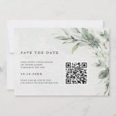 Sage Green Eucalyptus Minimalistisch Botanische Ho Save The Date (Rückseite)