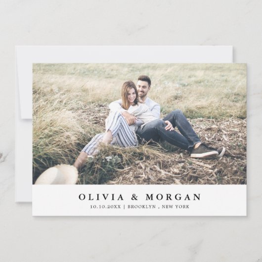 Sage Green Eucalyptus Minimalistisch Botanische Ho Save The Date (Vorderseite)