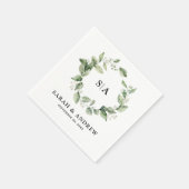 Sage Green Eucalyptus Minimalistisch Botanische Ho Serviette (Ecke)