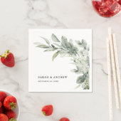 Sage Green Eucalyptus Minimalistisch Botanische Ho Serviette (Beispiel)