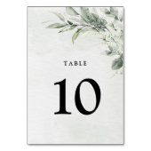 Sage Green Eucalyptus Minimalistisch Botanische Ho Tischnummer (Rückseite)