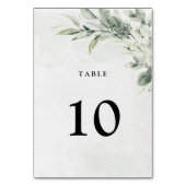 Sage Green Eucalyptus Minimalistisch Botanische Ho Tischnummer (Vorderseite)