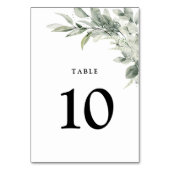 Sage Green Eucalyptus Minimalistisch Botanische Ho Tischnummer (Rückseite)