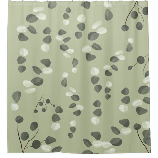 Sage green Eucalyptus modern muster Trendy Duschvorhang (Vorderseite)