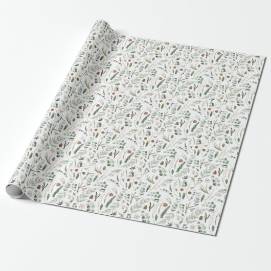 Sage green eucalyptus moderne minimale botanische geschenkpapier (Ungerollt)