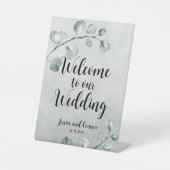 Sage Green Eucalyptus Note Willkommen bei unserer Sockelschild (Vorderseite)