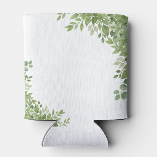 Sage Green Eucalyptus Verlasst Grüne Hochzeit Dosenkühler (Rückseite)