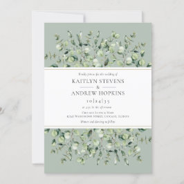 Sage Green Eucalyptus Wedding Einladung