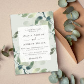 Sage Green Eucalyptus Wedding Einladung