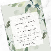 Sage Green Eucalyptus Wedding Einladung