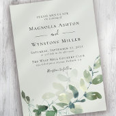 Sage Green Eucalyptus Wedding Einladung