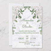 Sage Green Eucalyptus Wedding Einladung (Vorderseite)