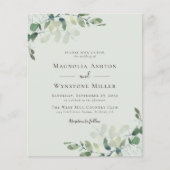Sage Green Eucalyptus Wedding Einladung (Vorderseite)