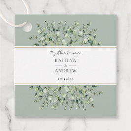 Sage Green Eucalyptus Wedding Geschenkanhänger