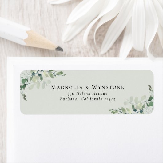 Sage Green Eucalyptus Wedding Return (Insitu)