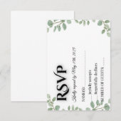 Sage Green Eucalyptus Wedding RSVP Card Karte (Vorne/Hinten)
